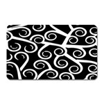 Koru Vector Background Black Magnet (Rectangular) Front