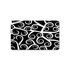 Koru Vector Background Black Magnet (name Card) by Mariart