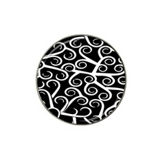 Koru Vector Background Black Hat Clip Ball Marker (4 Pack)