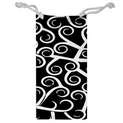 Koru Vector Background Black Jewelry Bag by Mariart