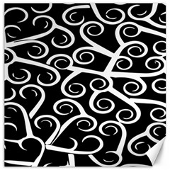 Koru Vector Background Black Canvas 12  X 12  