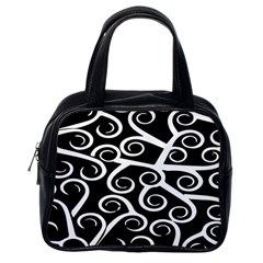 Koru Vector Background Black Classic Handbags (one Side) by Mariart