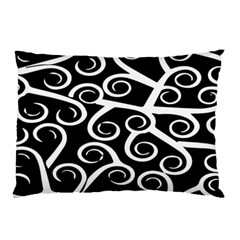 Koru Vector Background Black Pillow Case