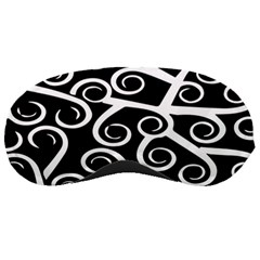 Koru Vector Background Black Sleeping Masks by Mariart