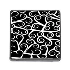 Koru Vector Background Black Memory Card Reader (square)