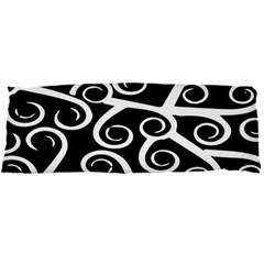 Koru Vector Background Black Body Pillow Case Dakimakura (two Sides) by Mariart