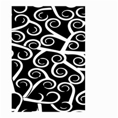 Koru Vector Background Black Small Garden Flag (two Sides) by Mariart