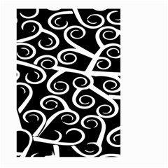 Koru Vector Background Black Large Garden Flag (two Sides) by Mariart