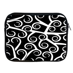 Koru Vector Background Black Apple Ipad 2/3/4 Zipper Cases by Mariart