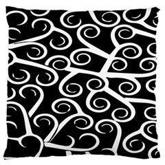 Koru Vector Background Black Standard Flano Cushion Case (one Side) by Mariart