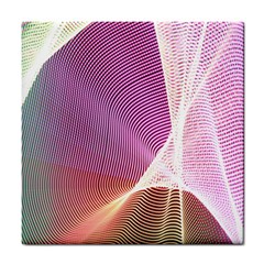 Light Means Net Pink Rainbow Waves Wave Chevron Tile Coasters