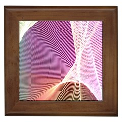 Light Means Net Pink Rainbow Waves Wave Chevron Framed Tiles