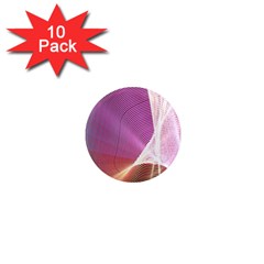 Light Means Net Pink Rainbow Waves Wave Chevron 1  Mini Magnet (10 Pack) 