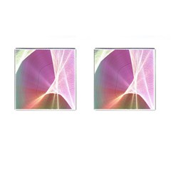 Light Means Net Pink Rainbow Waves Wave Chevron Cufflinks (square) by Mariart