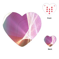 Light Means Net Pink Rainbow Waves Wave Chevron Playing Cards (heart)  by Mariart