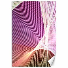 Light Means Net Pink Rainbow Waves Wave Chevron Canvas 24  X 36 