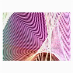 Light Means Net Pink Rainbow Waves Wave Chevron Large Glasses Cloth (2-side) by Mariart