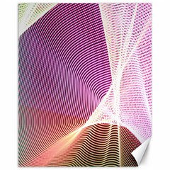 Light Means Net Pink Rainbow Waves Wave Chevron Canvas 11  X 14   by Mariart