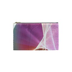 Light Means Net Pink Rainbow Waves Wave Chevron Cosmetic Bag (small)  by Mariart