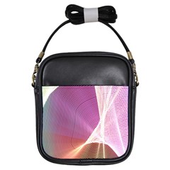 Light Means Net Pink Rainbow Waves Wave Chevron Girls Sling Bags