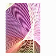 Light Means Net Pink Rainbow Waves Wave Chevron Small Garden Flag (two Sides) by Mariart