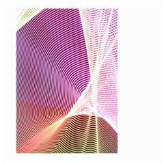 Light Means Net Pink Rainbow Waves Wave Chevron Large Garden Flag (two Sides) by Mariart