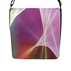 Light Means Net Pink Rainbow Waves Wave Chevron Flap Messenger Bag (l)  by Mariart