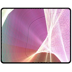 Light Means Net Pink Rainbow Waves Wave Chevron Double Sided Fleece Blanket (medium) 