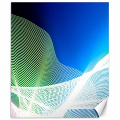 Light Means Net Pink Rainbow Waves Wave Chevron Green Blue Canvas 20  X 24   by Mariart