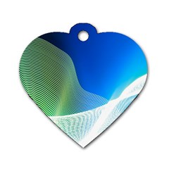 Light Means Net Pink Rainbow Waves Wave Chevron Green Blue Dog Tag Heart (one Side) by Mariart