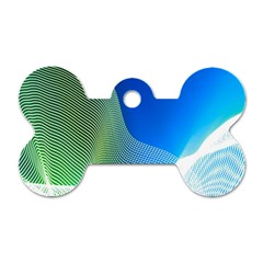 Light Means Net Pink Rainbow Waves Wave Chevron Green Blue Dog Tag Bone (two Sides) by Mariart