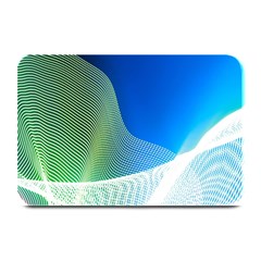 Light Means Net Pink Rainbow Waves Wave Chevron Green Blue Plate Mats by Mariart