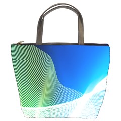 Light Means Net Pink Rainbow Waves Wave Chevron Green Blue Bucket Bags