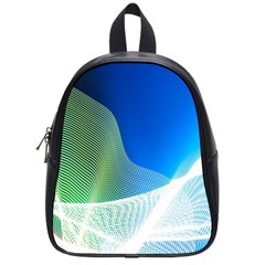 Light Means Net Pink Rainbow Waves Wave Chevron Green Blue School Bags (small) 