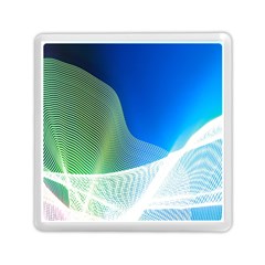 Light Means Net Pink Rainbow Waves Wave Chevron Green Blue Memory Card Reader (square)  by Mariart