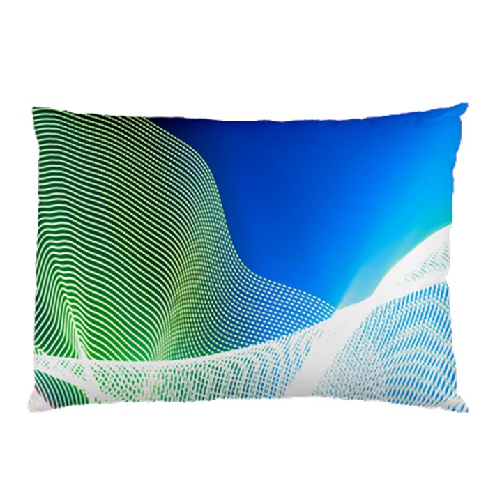 Light Means Net Pink Rainbow Waves Wave Chevron Green Blue Pillow Case (Two Sides)