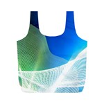 Light Means Net Pink Rainbow Waves Wave Chevron Green Blue Full Print Recycle Bags (M)  Front