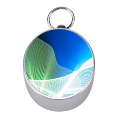 Light Means Net Pink Rainbow Waves Wave Chevron Green Blue Mini Silver Compasses by Mariart