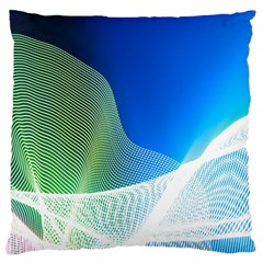 Light Means Net Pink Rainbow Waves Wave Chevron Green Blue Standard Flano Cushion Case (two Sides) by Mariart