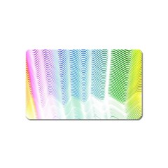 Light Means Net Pink Rainbow Waves Wave Chevron Green Magnet (name Card)