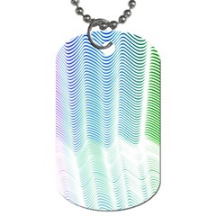 Light Means Net Pink Rainbow Waves Wave Chevron Green Dog Tag (one Side) by Mariart