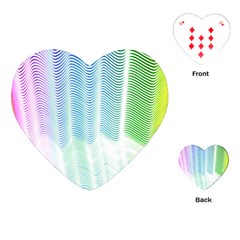 Light Means Net Pink Rainbow Waves Wave Chevron Green Playing Cards (heart) 