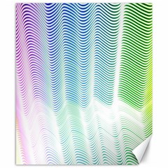 Light Means Net Pink Rainbow Waves Wave Chevron Green Canvas 8  X 10  by Mariart