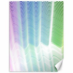 Light Means Net Pink Rainbow Waves Wave Chevron Green Canvas 12  X 16  