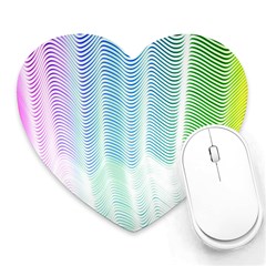 Light Means Net Pink Rainbow Waves Wave Chevron Green Heart Mousepads by Mariart