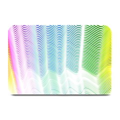 Light Means Net Pink Rainbow Waves Wave Chevron Green Plate Mats by Mariart