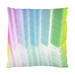 Light Means Net Pink Rainbow Waves Wave Chevron Green Standard Cushion Case (one Side) by Mariart