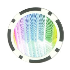 Light Means Net Pink Rainbow Waves Wave Chevron Green Poker Chip Card Guard (10 Pack) by Mariart