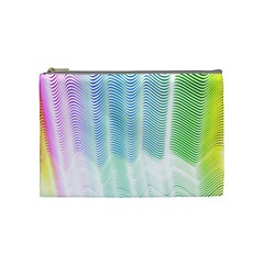 Light Means Net Pink Rainbow Waves Wave Chevron Green Cosmetic Bag (medium)  by Mariart