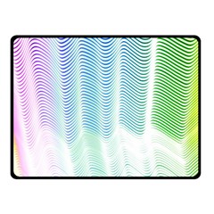 Light Means Net Pink Rainbow Waves Wave Chevron Green Fleece Blanket (small) by Mariart